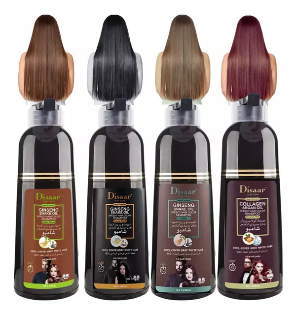 Disaar® Shampoo Colorante Tinte Cubre Canas – ¡Recupera tu Color Natural al Instante! 🌟